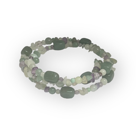 Park Lane ✿ Mandalay Snake Wrap Bracelet ✿ Aventurine + Amethyst ✿ Semi Precious - Picture 7 of 16